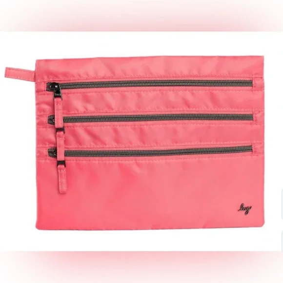 Lug Kickline Triple-Zip Pouch. Watermelon color. NWT still in plastic - Picture 1 of 9